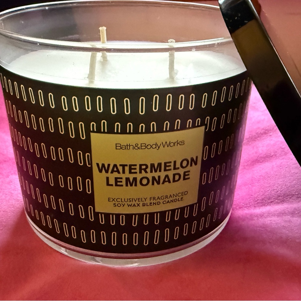 Bath & Body Works Watermelon Lemonade 3 Wick Candle - - Picture 3 of 5
